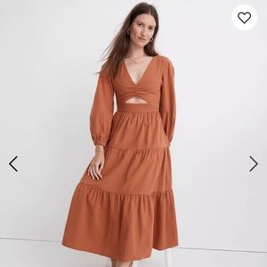 Madewell crepe cutout midi dress